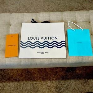 Luxury Shopping Bag Set - Tiffany & Louis Vuitton (Set of 3) EUC